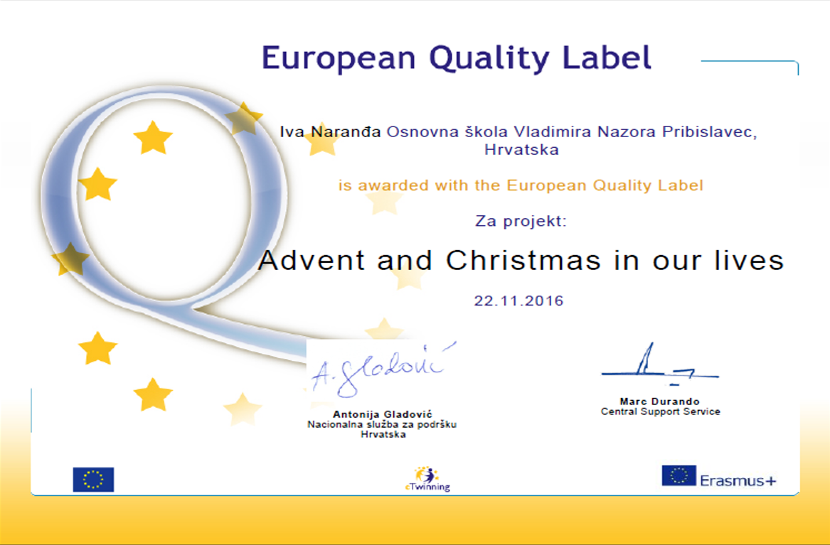 eTwinning - Europska oznaka kvalitete - European Quality Label